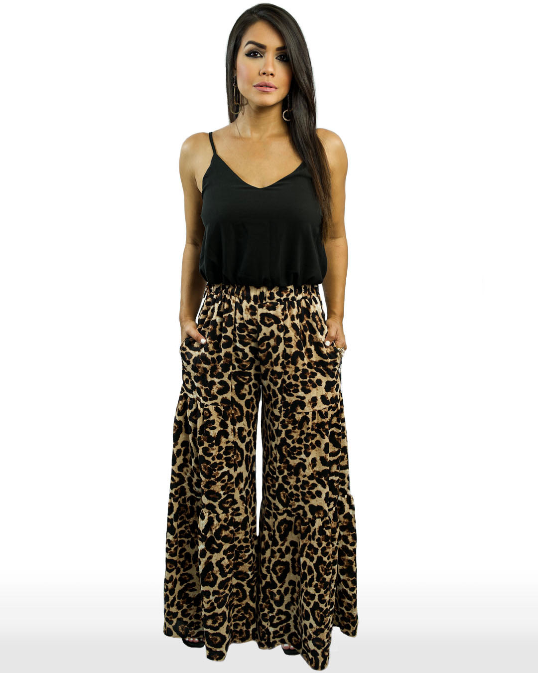 Animal Print Long Romper