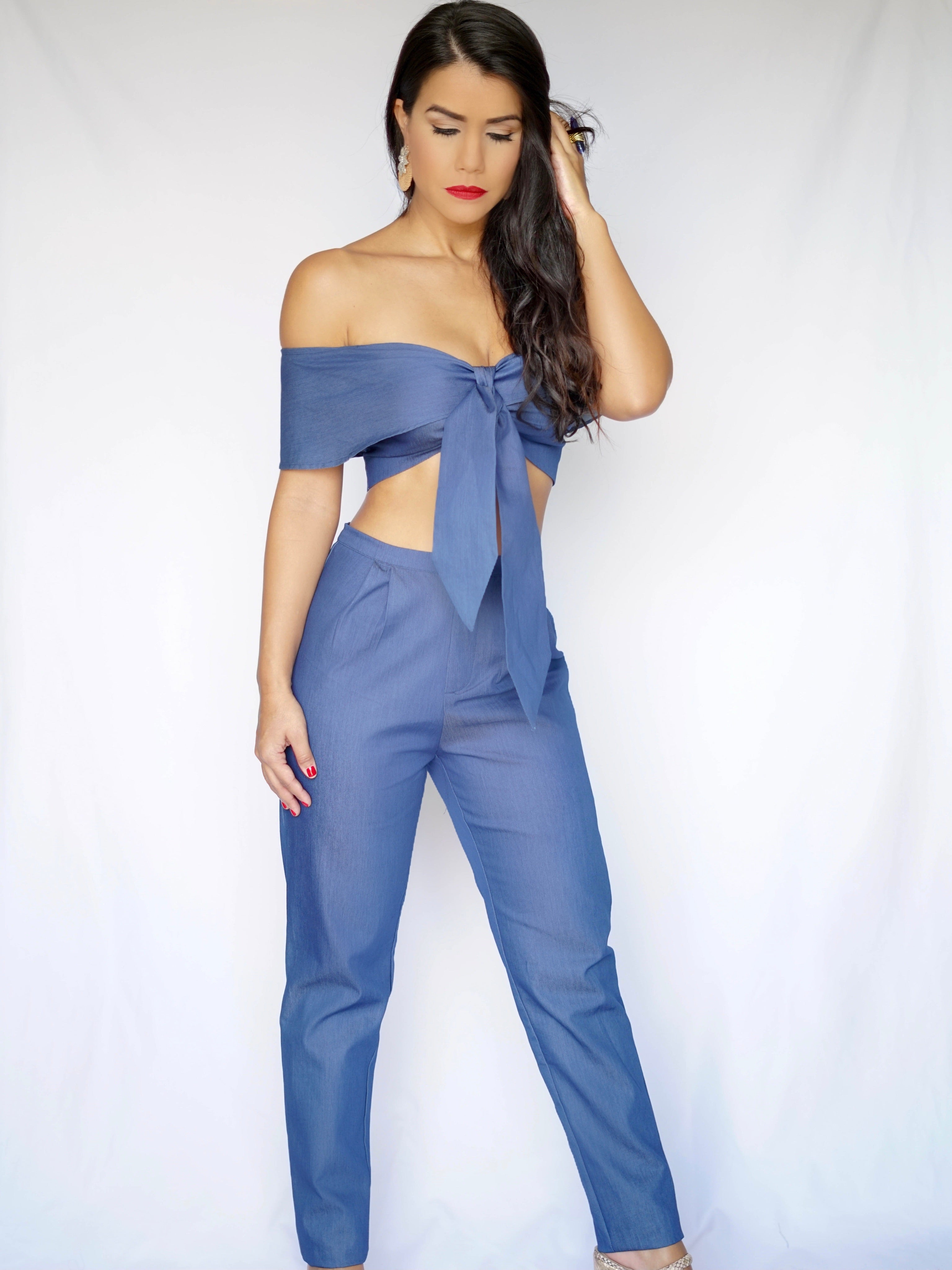 Blue Denim 2 Piece Set